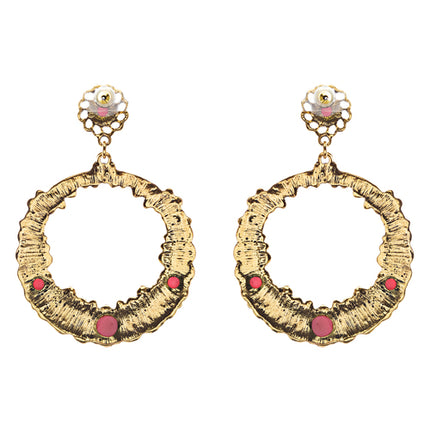 Striking Fashion Crystal Rhinestone Intricate Arrangement Earrings ER828 Purple - Accessoriesforever