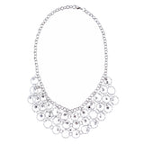 Beautiful Crystal Rhinestone Bridal Wedding Necklace Earrings Set JN277 Silver