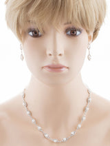 Bridal Jewelry Set Crystal Rhinestone Pearl WT