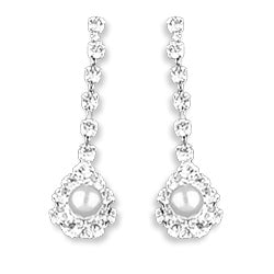 Bridal Wedding Prom Jewelry Set Crystal Rhinestone Pearl Gorgeous Necklace J736