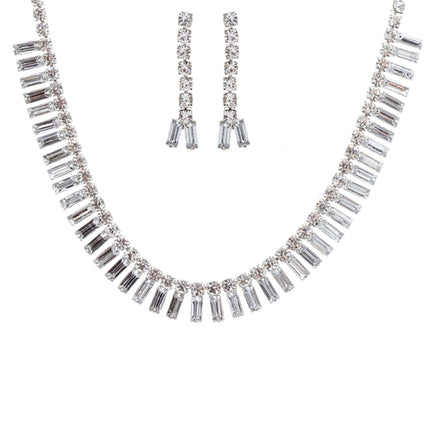 Bridal Wedding Jewelry Set Crystal Rhinestone Chic Trendy Sparkling Necklace - Accessoriesforever