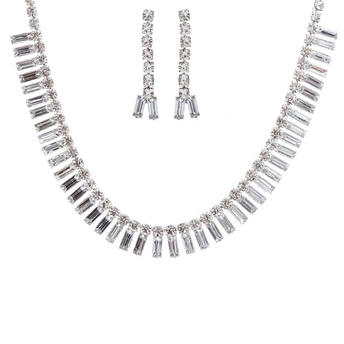 Bridal Wedding Jewelry Set Crystal Rhinestone Chic Trendy Sparkling Necklace - Accessoriesforever