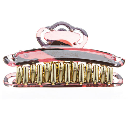 Woman Hair Claw Lucite Animal Print Crystal Red NEW - Accessoriesforever