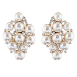 Bridal Wedding Jewelry Set Necklace Earring Crystal Rhinestone SM V Drop GD