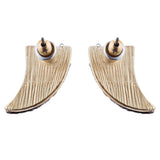 Fun Cute Adorable Horn Design Fashion Stud Style Earrings E987 Brown