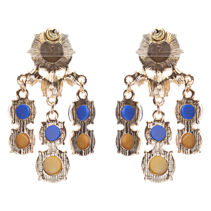 Contemporary Fashion Crystal Rhinestone Daring Design Dangle Earrings E852 Green - Accessoriesforever