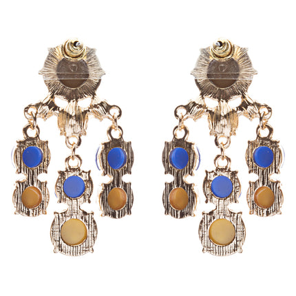 Contemporary Fashion Crystal Rhinestone Daring Design Dangle Earrings E852 Green