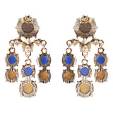 Contemporary Fashion Crystal Rhinestone Daring Design Dangle Earrings E852 Green