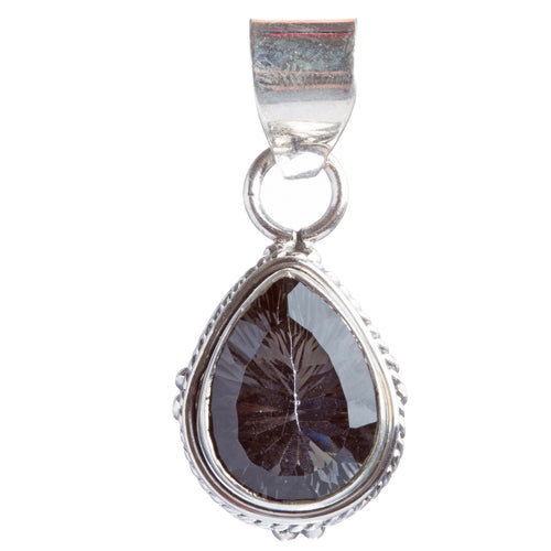 925 Sterling Silver Natural Gemstones Amethyst Pendant FJSVP2076