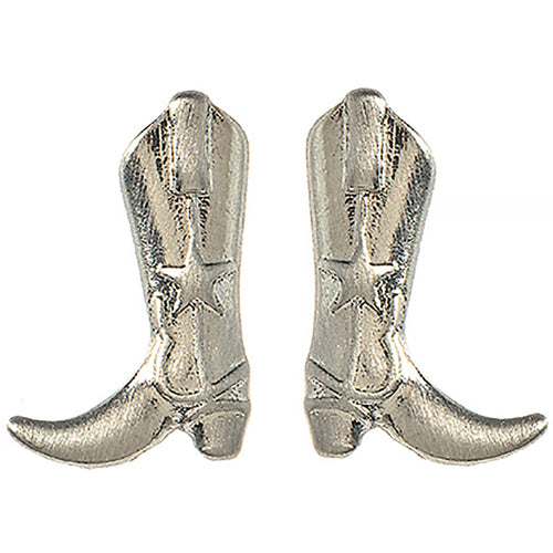 Cute Mini Western Cowboy Cowgirl Stud Style Fashion Earrings E1207 Silver