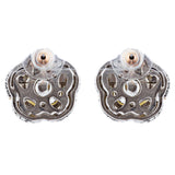 Sophisticated Classic Gorgeous Two-Tone Crystal Rhinestone Earrings E994 GDSV