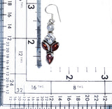 925 Sterling Silver Gemstones Natural Topaz Garnet Moonstone Earrings FJSE2171