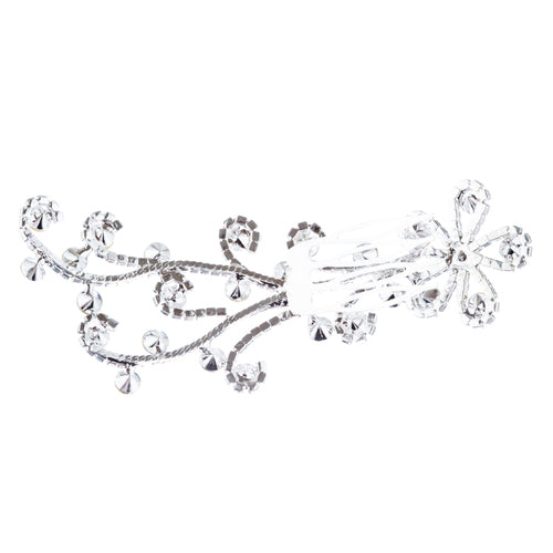 Bridal Wedding Prom Jewelry Rhinestone Simple Floral Decorative Hair Comb