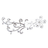 Bridal Wedding Jewelry Rhinestone Simple Floral Decorative Hair Comb H184 Silver