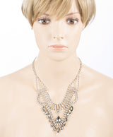 Bridal Wedding Jewelry Crystal Rhinestone Breathtaking Tear Drop Necklace J517BK