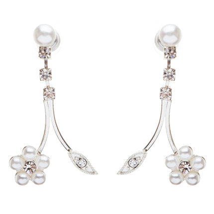 Bridal Wedding Jewelry Set Floral Vine Pearl Rhinestone - Accessoriesforever