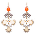 Modern Fashion Crystal Rhinestone Beautiful Floral Design Necklace E819 Beige