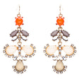 Modern Fashion Crystal Rhinestone Beautiful Floral Design Necklace E819 Beige