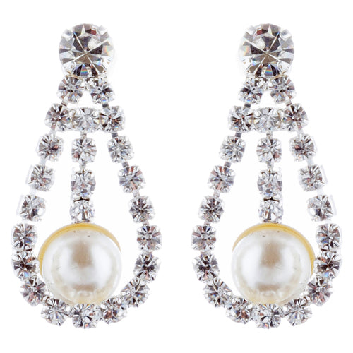 Bridal Wedding Jewelry Set Crystal Rhinestone Pearl Elegant Classy Necklace - Accessoriesforever