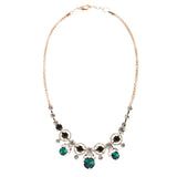 Glamorous Jewelry Set Crystal Rhinestone Elegant Setting Necklace J526 Green