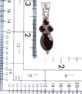 925 Sterling Silver Natural Gemstones Onyx Pendant FJSVP2070
