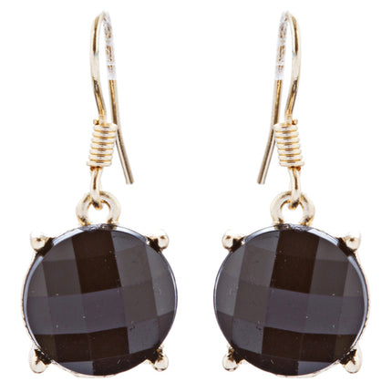 Beautiful Simple Design Bold Statement Necklace Earrings Set N105 Gold Black - Accessoriesforever