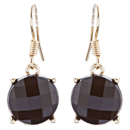 Beautiful Simple Design Bold Statement Necklace Earrings Set N105 Gold Black - Accessoriesforever