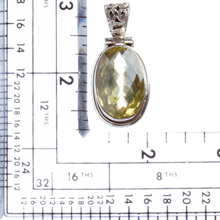 925 Sterling Silver Natural Gemstones Citrine Pendant FJSVP2066 - Accessoriesforever
