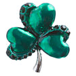 St. Patrick's Day Jewelry Crystal Rhinestone Splendid Clover Leaf Brooch B160 SV