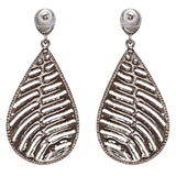 Modern Fashion Crystal Rhinestone Stunning Leaf Design Dangle Earrings E729 PRPL