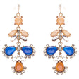 Modern Fashion Crystal Rhinestone Beautiful Floral Design Necklace E819 Navy