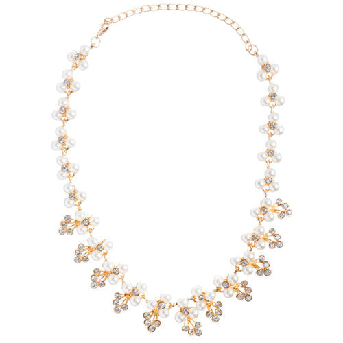 Bridal Wedding Jewelry Crystal Rhinestone Soft Elegant Necklace Set J507 Gold