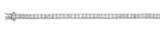 3mm Princess Cut CZ 7" Bracelet 925 Sterling Silver
