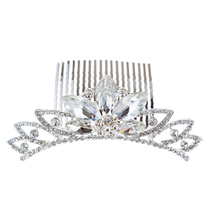 Bridal Wedding Jewelry Crystal Rhinestone Chic Design Hair Comb Tiara H134 SV