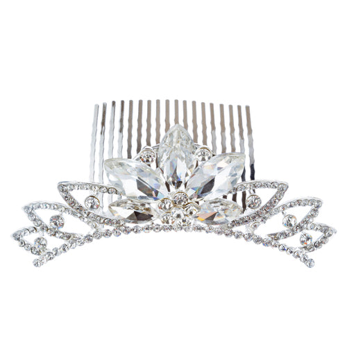 Bridal Wedding Jewelry Crystal Rhinestone Chic Design Hair Comb Tiara H134 SV