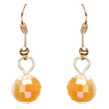 Beautiful Multi Layered Bib Design Bead Statement Necklace Set Peach Brown
