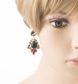 Modern Fashion Crystal Rhinestone Stylish Dangle Earrings E707 Black