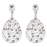 Dazzling Swirl Pattern Crystal Rhinestone Bridal Prom Fashion Earrings E314 SV