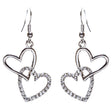 Adorable Chic Valentine Theme Crystal Rhinestone Heart Dangle Earrings E905 SVR