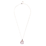 Valentines Jewelry Crystal Rhinestone Sparkling Hearts Necklace N92 Pink