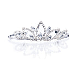 Bridal Wedding Jewelry Crystal Rhinestone Wide Sparkle Classic Hair Tiara Silver