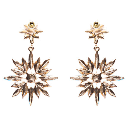Modern Fashion Crystal Rhinestone Elegantly Crafted Star Earrings E808 Blue - Accessoriesforever