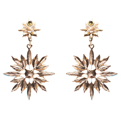 Modern Fashion Crystal Rhinestone Elegantly Crafted Star Earrings E808 Blue