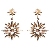 Modern Fashion Crystal Rhinestone Elegantly Crafted Star Earrings E808 Blue