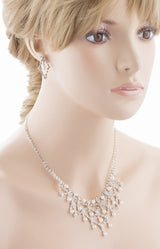 Bridal Wedding Jewelry Set Crystal Rhinestone Pearl WT