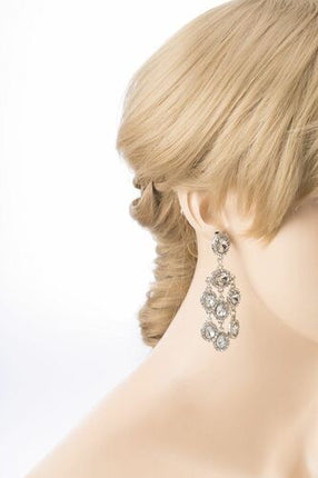 Bridal Wedding Jewelry Crystal Rhinestone Dangle Drop Earrings E606 - Accessoriesforever