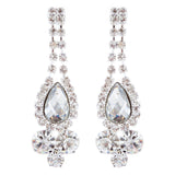 Bridal Wedding Jewelry Crystal Rhinestone Glamorous Sparkle Necklace Set J692 SV