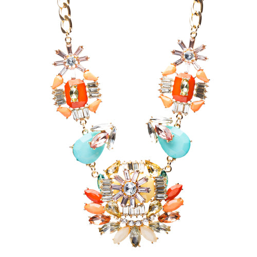 Audacious Design Crystal Rhinestone Fascinating Arrangement Necklace Set N76 MT