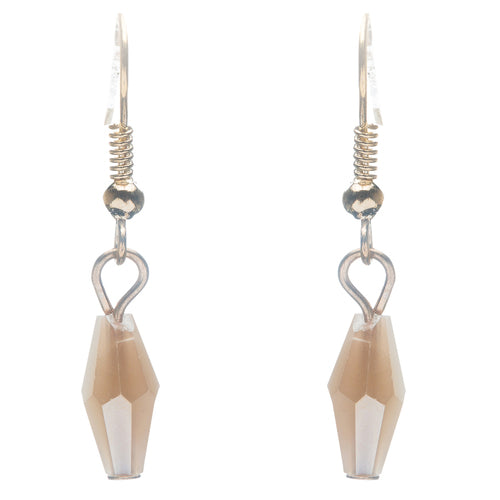 Beautiful Simple Multi Layered Bead Drape Design Statement Necklace Set Beige - Accessoriesforever
