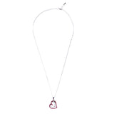 Valentines Jewelry Crystal Rhinestone Sparkling Hearts Necklace N92 Red